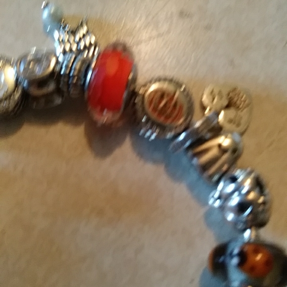 Auth PANDORA 20 CHARMS Halloween bracelet all auth retired new and used 8.5 brac - Picture 3 of 9